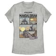 thumbnail image 1 of Women's Star Wars: The Mandalorian Rescue The Child Graphic Tee Athletic Heather Medium, 1 of 4