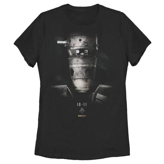 Women's Star Wars: The Mandalorian Rusty IG-11 Droid Graphic Tee Black Medium