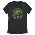 thumbnail image 1 of Women's Star Wars: The Mandalorian St. Patrick's Day Grogu I'll be your Lucky Charm Graphic Tee Black Large, 1 of 4