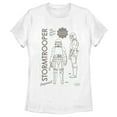thumbnail image 1 of Women's Star Wars: The Mandalorian Stormtrooper Action Figure Graphic Tee White 2X Large, 1 of 4