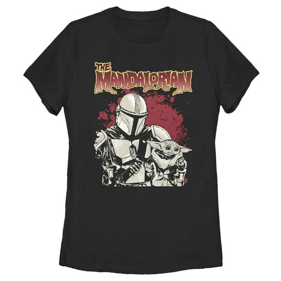 Women's Star Wars: The Mandalorian Strong Attachment  Graphic Tee Black Medium