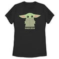 thumbnail image 1 of Women's Star Wars: The Mandalorian The Child Cartoon Art Graphic Tee Black 2X Large, 1 of 3