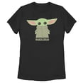 thumbnail image 1 of Women's Star Wars: The Mandalorian The Child Cartoon Art Graphic Tee Black Small, 1 of 3