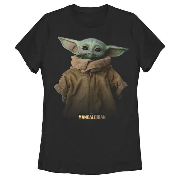 Women's Star Wars: The Mandalorian The Child Jacket Graphic Tee Black Medium