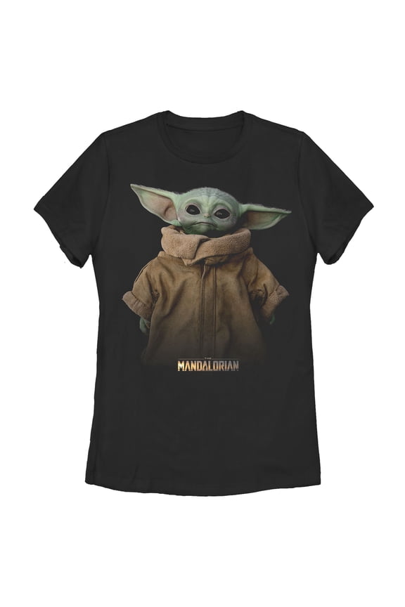 Women's Star Wars: The Mandalorian The Child Jacket  Graphic Tee Black Small