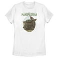 thumbnail image 1 of Women's Star Wars: The Mandalorian The Child Oval Frame  Graphic Tee White 2X Large, 1 of 4