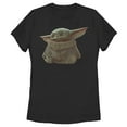thumbnail image 1 of Women's Star Wars: The Mandalorian The Child Portrait  Graphic Tee Black 2X Large, 1 of 3