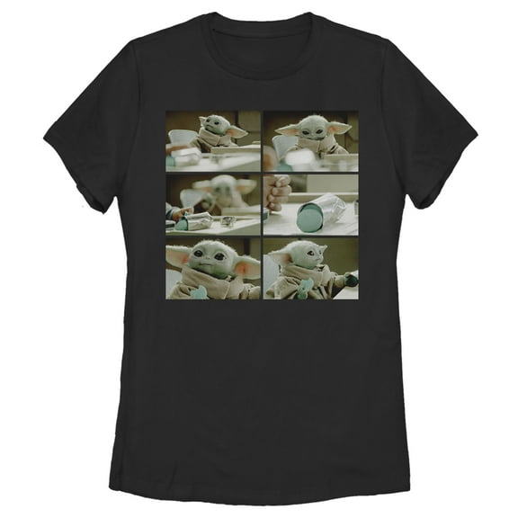 Women's Star Wars: The Mandalorian The Child Snack Time  Graphic Tee Black 2X Large