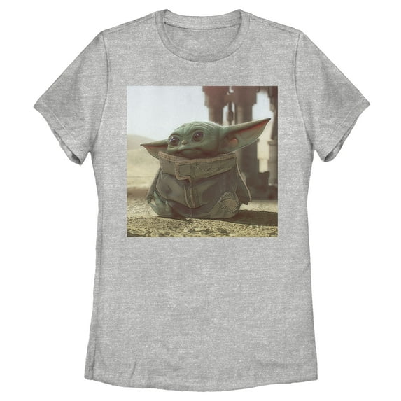 Women's Star Wars: The Mandalorian The Child Square Frame Graphic Tee Athletic Heather Large