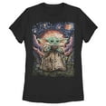 thumbnail image 1 of Women's Star Wars: The Mandalorian The Child Starry Night  Graphic Tee Black Medium, 1 of 4