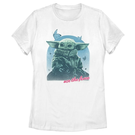 Women's Star Wars: The Mandalorian The Child Use The Force  Graphic Tee White Small