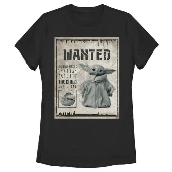 Women's Star Wars: The Mandalorian The Child Wanted Unknown Species Graphic Tee Black X Large