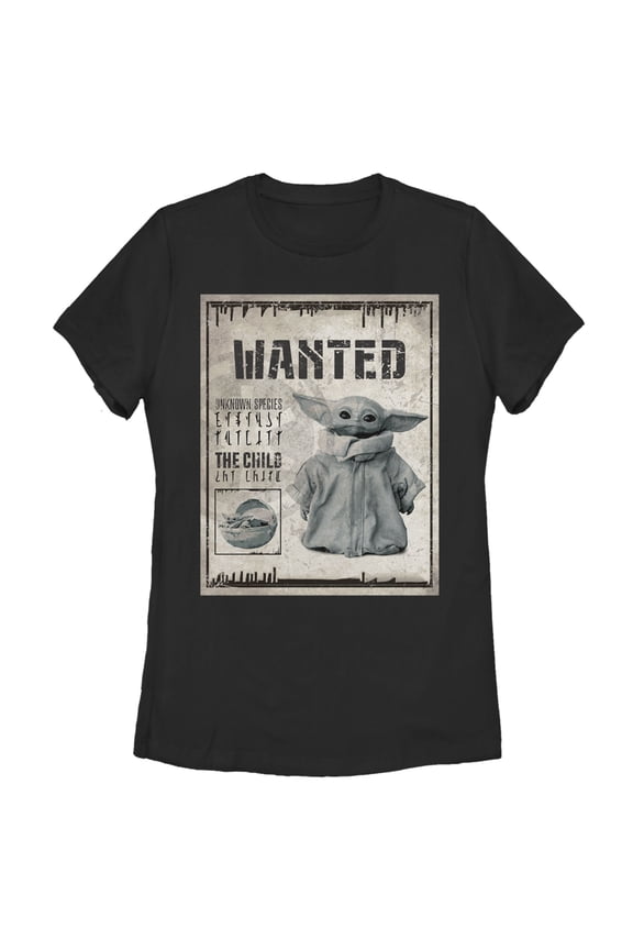 Women's Star Wars: The Mandalorian The Child Wanted Unknown Species Graphic Tee Black X Large