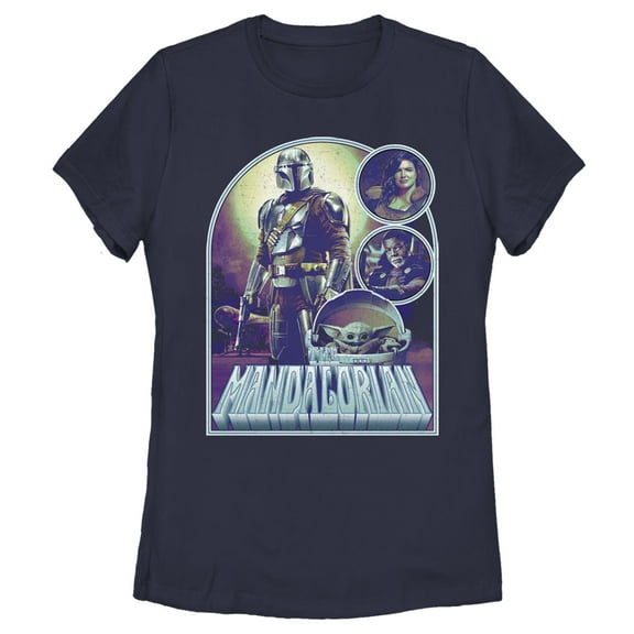 Women's Star Wars: The Mandalorian The New Plan  Graphic Tee Navy Blue Medium