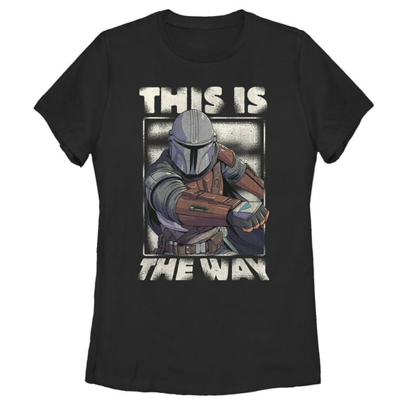 Women's Star Wars: The Mandalorian This Is The Way Mando  Graphic Tee Black Large