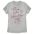 thumbnail image 1 of Women's Star Wars: The Mandalorian Valentine's Day The Child Valentine Way Graphic Tee Athletic Heather 2X Large, 1 of 4