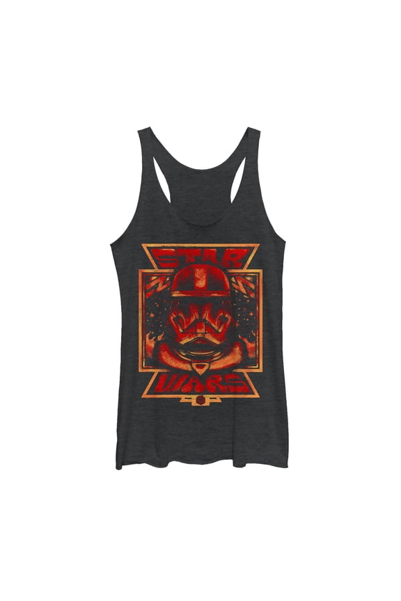 Women's Star Wars: The Rise of Skywalker Artistic Sith Trooper  Racerback Tank Top Black Heather Medium