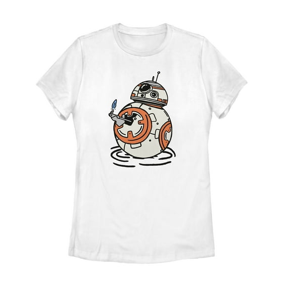 Women's Star Wars: The Rise of Skywalker BB-8 Lighter Graphic Tee White 2X Large
