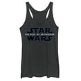 thumbnail image 1 of Women's Star Wars: The Rise of Skywalker Classic Logo  Racerback Tank Top Black Heather 2X Large, 1 of 3