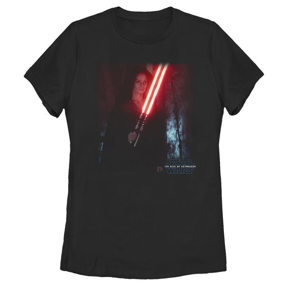 Women's Star Wars: The Rise of Skywalker Dark Rey Double Saber  Graphic Tee Black Large