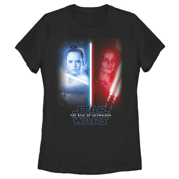 Women's Star Wars: The Rise of Skywalker Dark Rey Split  Graphic Tee Black Large