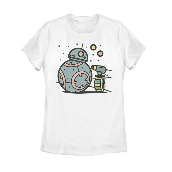 Women's Star Wars: The Rise of Skywalker Droid Cuties  Graphic Tee White Small