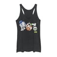 thumbnail image 1 of Women's Star Wars: The Rise of Skywalker Droid Party Racerback Tank Top Black Heather Small, 1 of 3