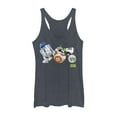 thumbnail image 1 of Women's Star Wars: The Rise of Skywalker Droid Party Racerback Tank Top Navy Blue Heather Small, 1 of 3