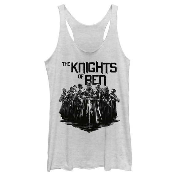 Women's Star Wars: The Rise of Skywalker Knight Army Racerback Tank Top White Heather 2X Large