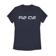 thumbnail image 1 of Women's Star Wars: The Rise of Skywalker R2-D2 Text  Graphic Tee Navy Blue Small, 1 of 4