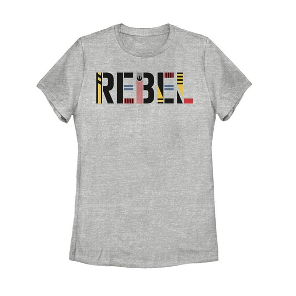 Women's Star Wars: The Rise of Skywalker Rebel Text  Graphic Tee Athletic Heather Small
