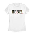 thumbnail image 1 of Women's Star Wars: The Rise of Skywalker Rebel Text  Graphic Tee White Small, 1 of 4