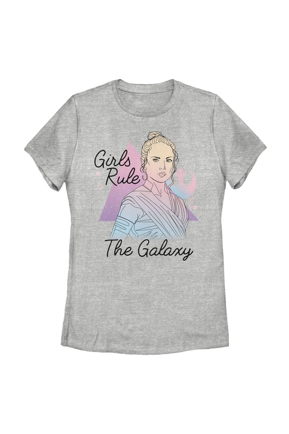 Women's Star Wars: The Rise of Skywalker Rey Girls Rule  Graphic Tee Athletic Heather Small
