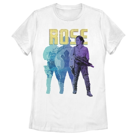Women's Star Wars: The Rise of Skywalker Rose Silhouette  Graphic Tee White X Large