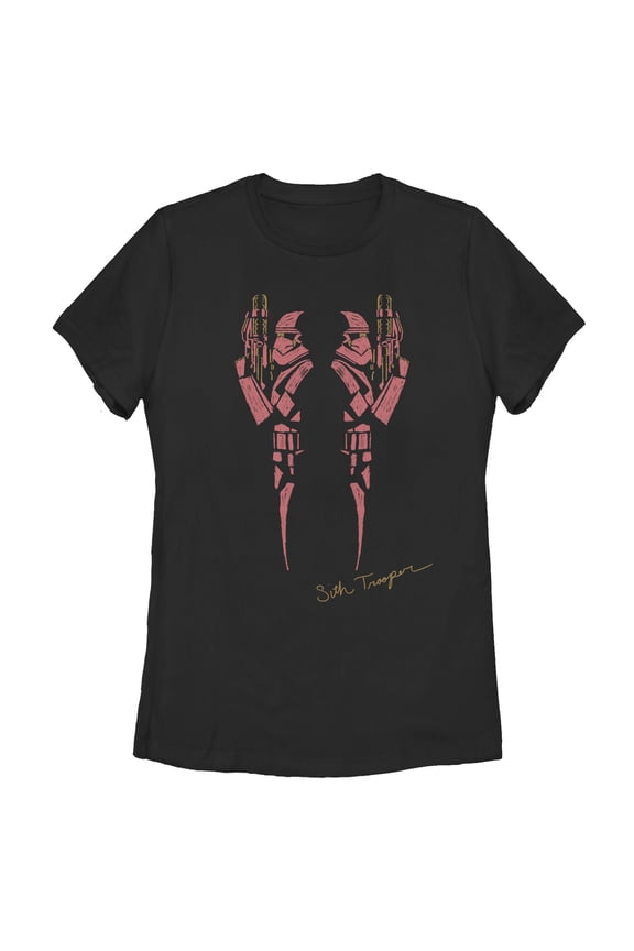 Women's Star Wars: The Rise of Skywalker Sith Trooper Inkblot Graphic Tee Black Small