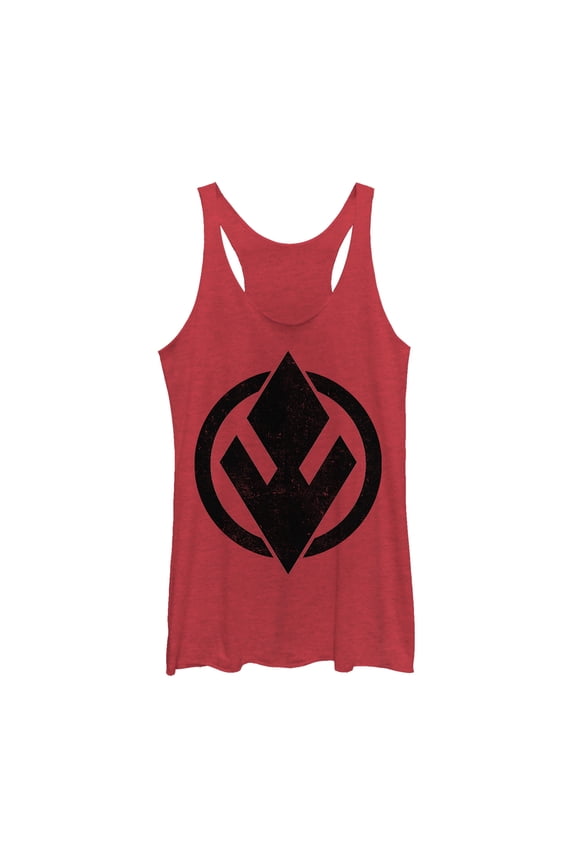 Women's Star Wars: The Rise of Skywalker Sith Trooper Logo Racerback Tank Top Red Heather Large