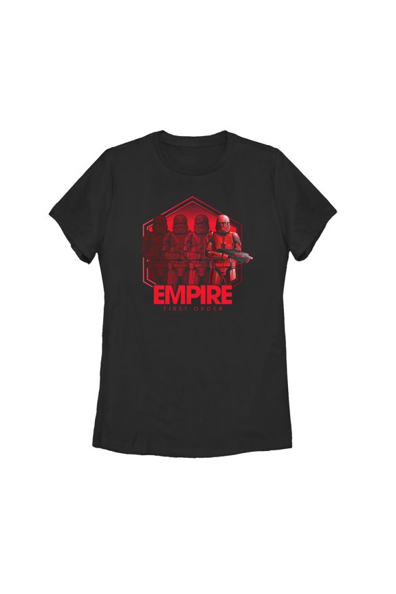 Women's Star Wars: The Rise of Skywalker Sith Trooper Reflection Graphic Tee Black Medium