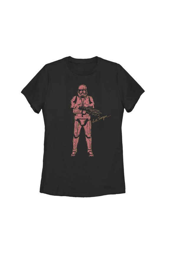 Women's Star Wars: The Rise of Skywalker Sith Trooper Villain Graphic Tee Black Medium