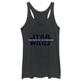 thumbnail image 1 of Women's Star Wars: The Rise of Skywalker Starry Logo Racerback Tank Top Black Heather X Large, 1 of 3