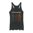thumbnail image 1 of Women's Star Wars: The Rise of Skywalker Stormtrooper Trio Racerback Tank Top Black Heather X Small, 1 of 3