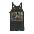 thumbnail image 1 of Women's Star Wars: The Rise of Skywalker X-Wing Schematic Frame  Racerback Tank Top Black Heather Medium, 1 of 3