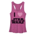 thumbnail image 1 of Women's Star Wars True Love Racerback Tank Top Pink Heather Medium, 1 of 3