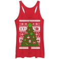 thumbnail image 1 of Women's Star Wars Ugly Christmas Tree  Racerback Tank Top Red Heather X Large, 1 of 3