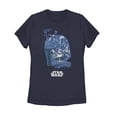 thumbnail image 1 of Women's Star Wars Unifying Boba Fett Collage  Graphic Tee Navy Blue Large, 1 of 4