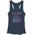 thumbnail image 1 of Women's Star Wars Vader Spaceman Racerback Tank Top Navy Heather Medium, 1 of 3