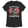 thumbnail image 1 of Women's Star Wars Valentine Darth Vader Invitation Graphic Tee Black Medium, 1 of 4
