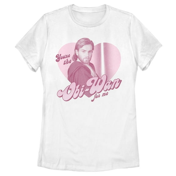 Women's Star Wars Valentine's Day You're the Obi-Wan for Me Graphic Tee White Small