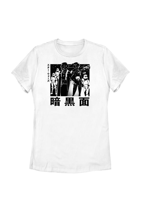 Women's Star Wars: Visions Dark Side Anime Graphic Tee White 2X Large