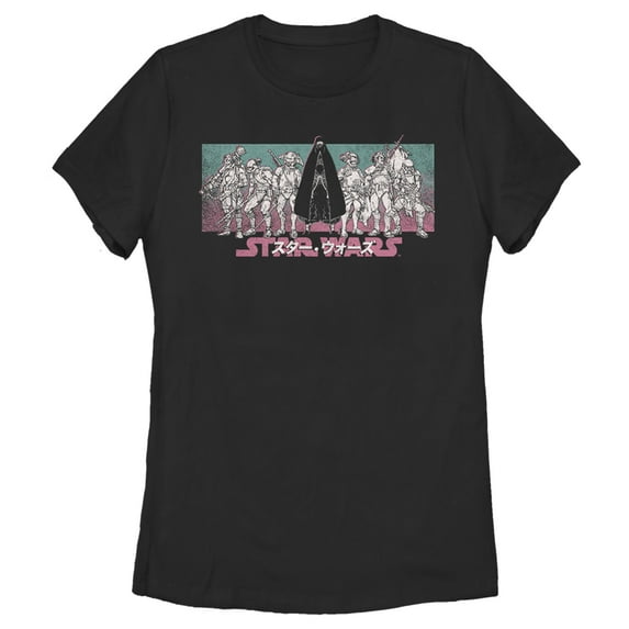 Women's Star Wars: Visions Group Shot Graphic Tee Black Small