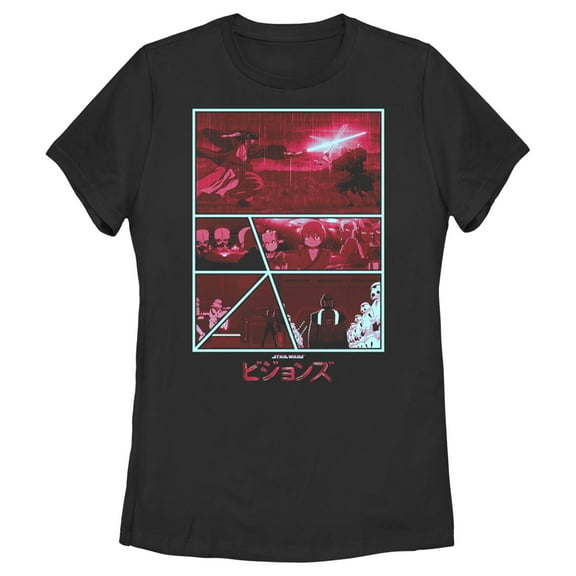 Women's Star Wars: Visions Panels Graphic Tee Black Medium